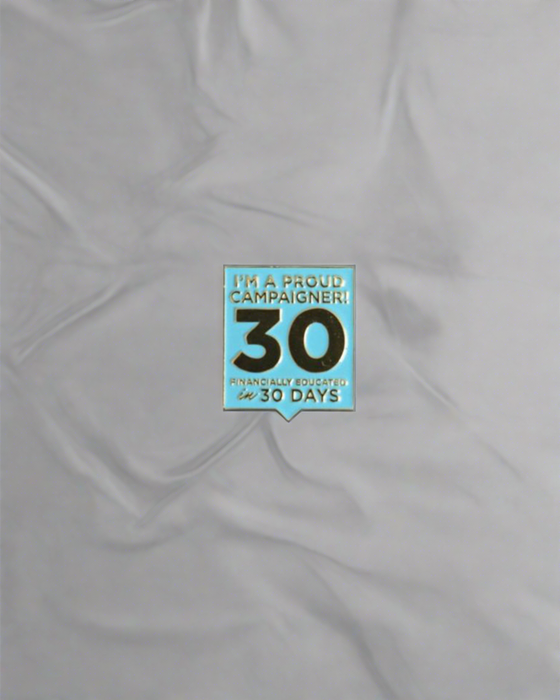 30 in 30 Proud Campaigner Pins (Blue)