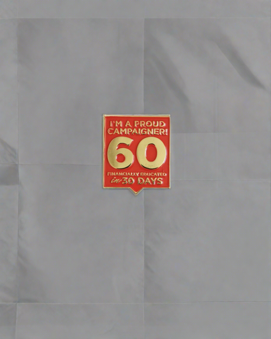 60 in 30 Proud Campaigner Pins (Red)