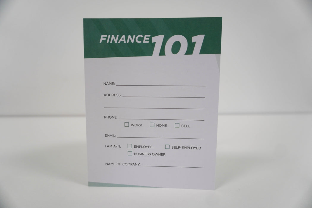 Finance 101 Survey Card 2nd Edition (50 Pack)