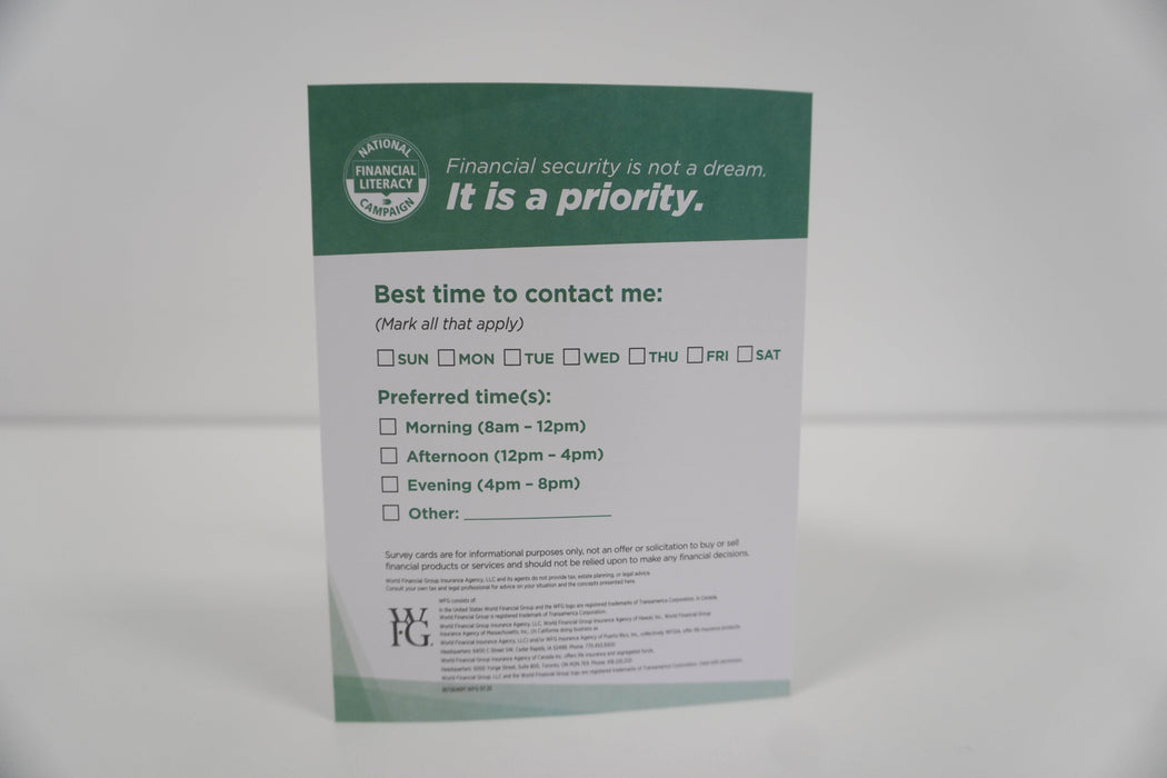 Finance 101 Survey Card 2nd Edition (50 Pack)